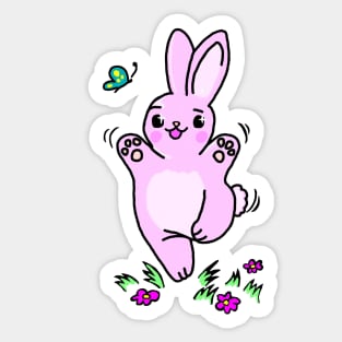 Happy Joy Funny Bunny Sticker